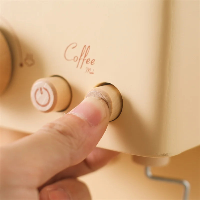 Máquina de Café de Brinquedo em Madeira
