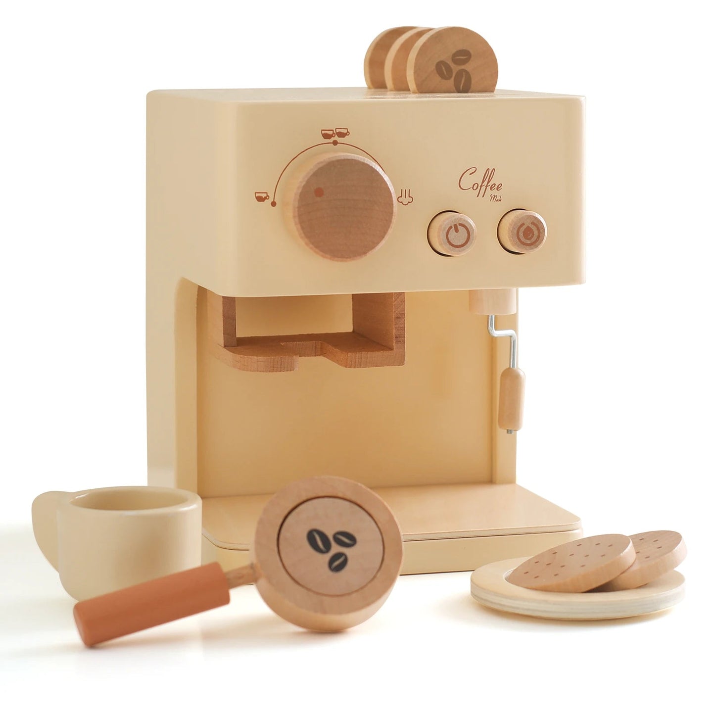 Máquina de Café de Brinquedo em Madeira