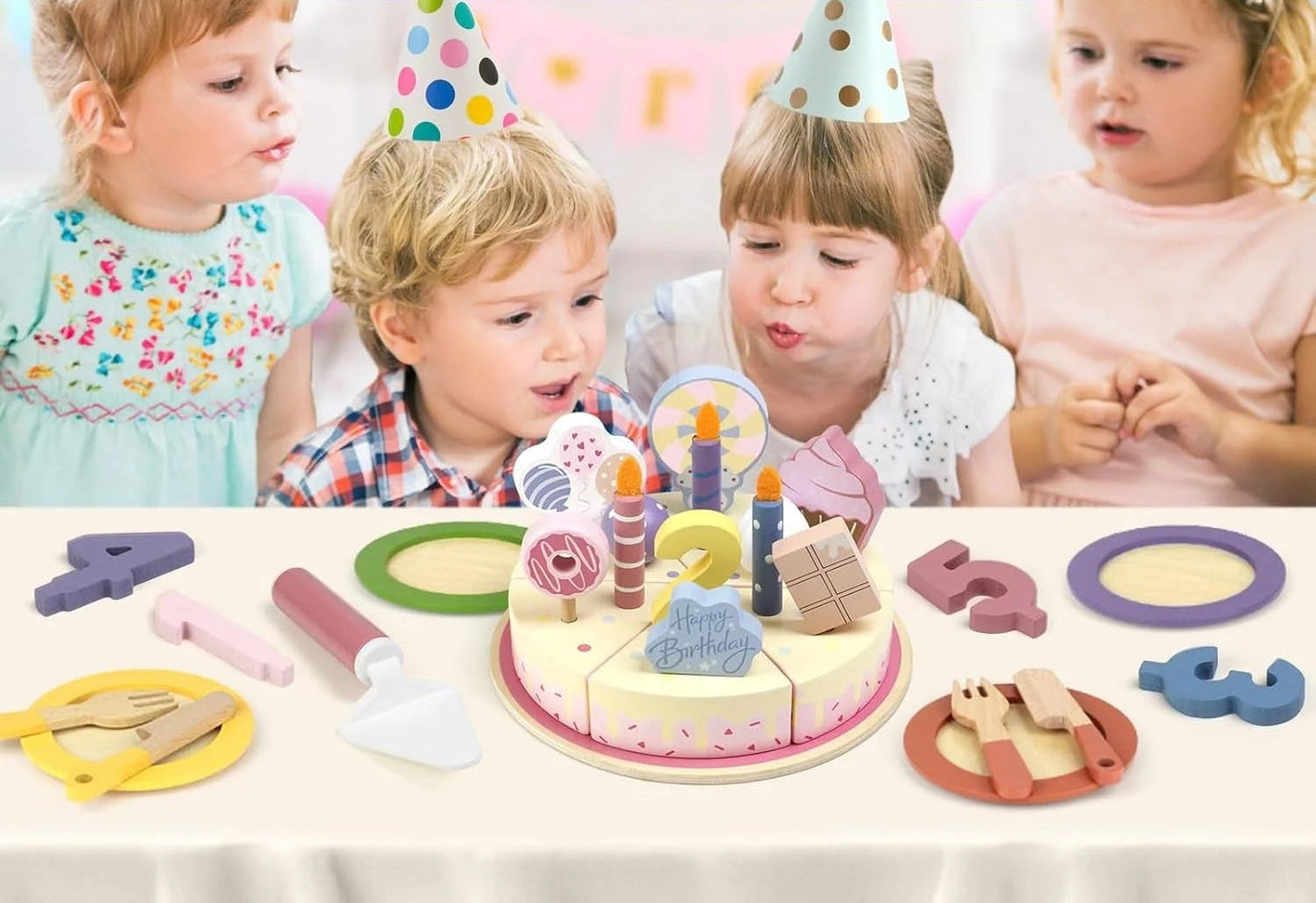 Bolo de Aniversário de Madeira para Crianças
