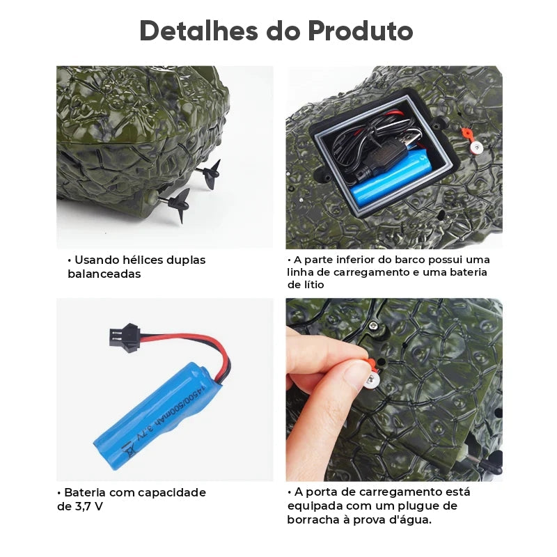 Barco: Cabeça de Crocodilo Realista