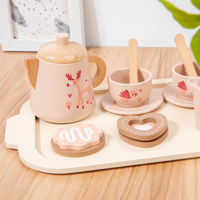 Conjunto de Chá de Madeira Infantil