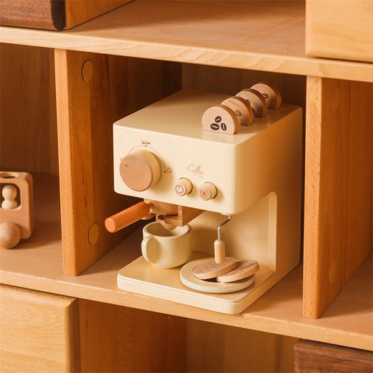 Máquina de Café de Brinquedo em Madeira