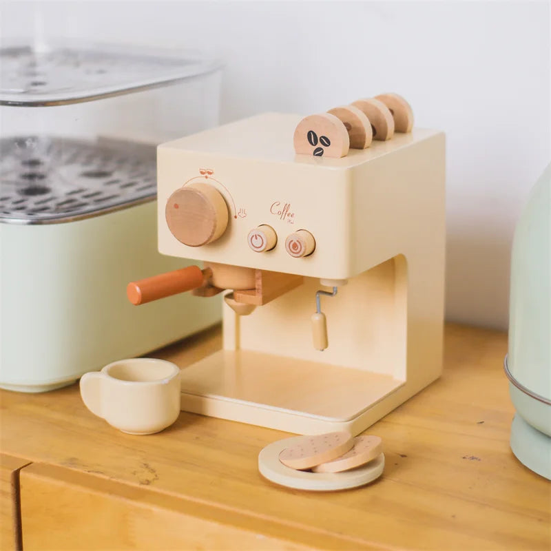 Máquina de Café de Brinquedo em Madeira