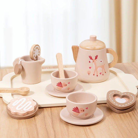 Conjunto de Chá de Madeira Infantil